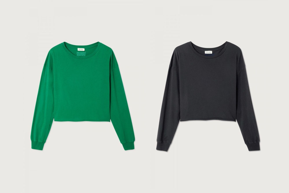 Cut hem round neck Tee