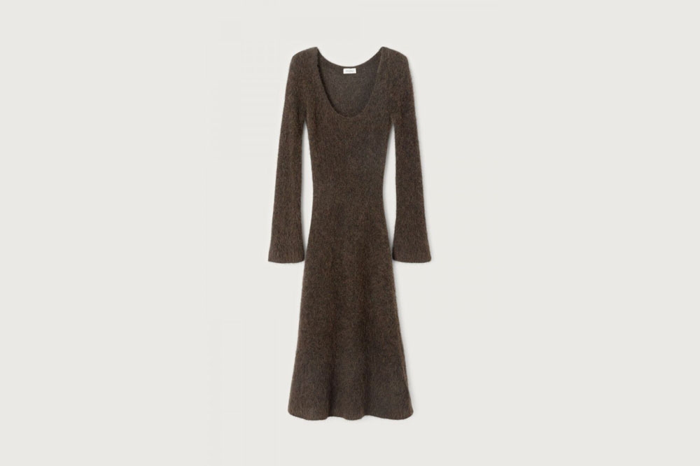 Alpaca A-Line Midi Dress