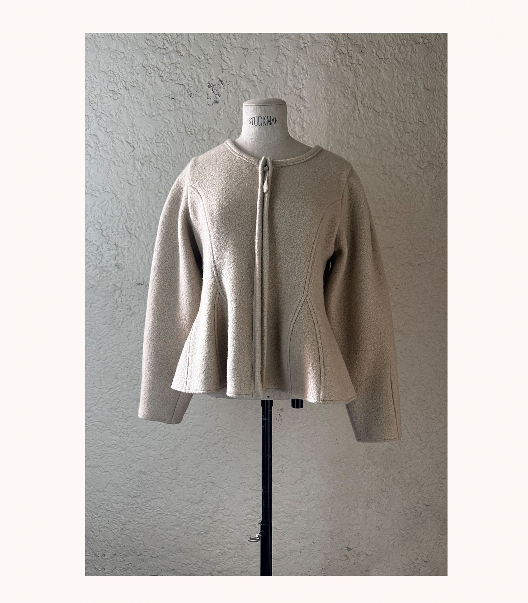 Wool Alpaca Peplum Jacket