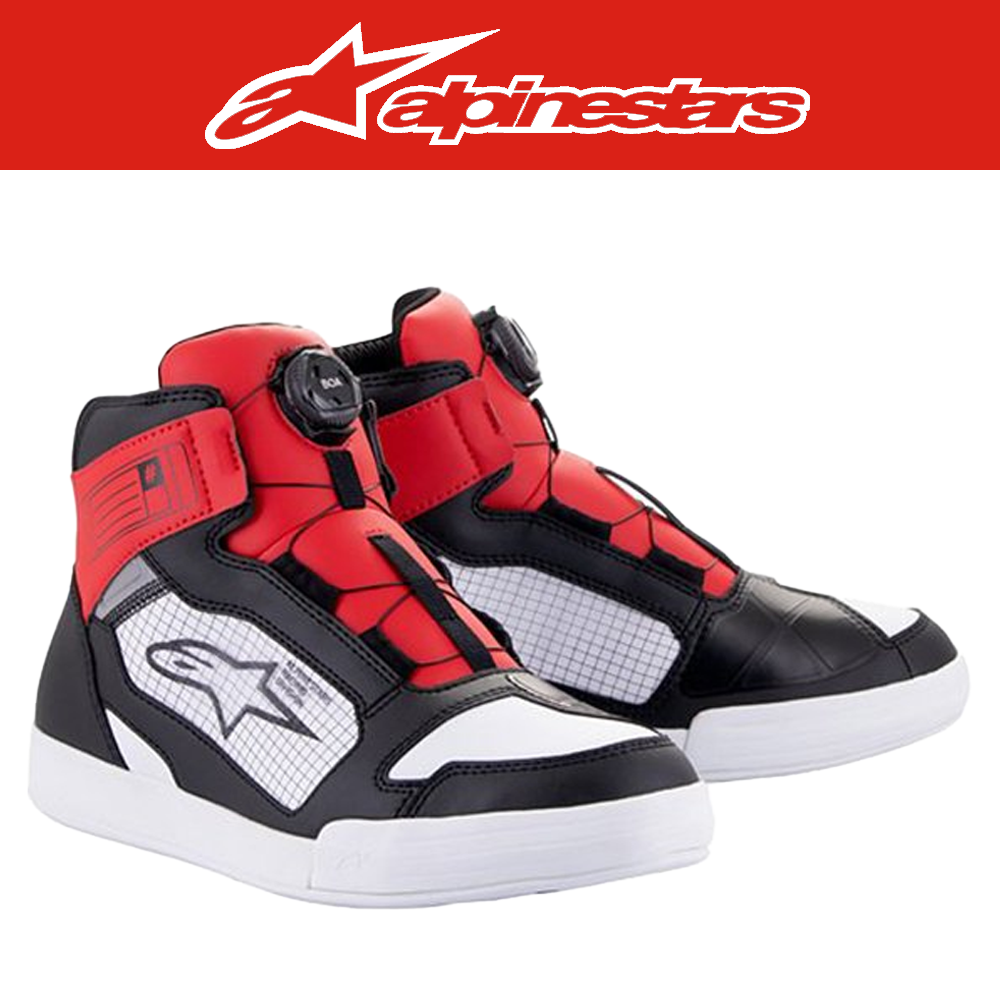 알파인스타 AXIOM BOA WATERPROOF SHOES*ASIA FIT - BLACK WHITE RED 아시아핏 라이딩 슈즈 라이더부츠 바이크부츠 라이더슈즈 바이크신발 스트릿 어반 캐쥬얼