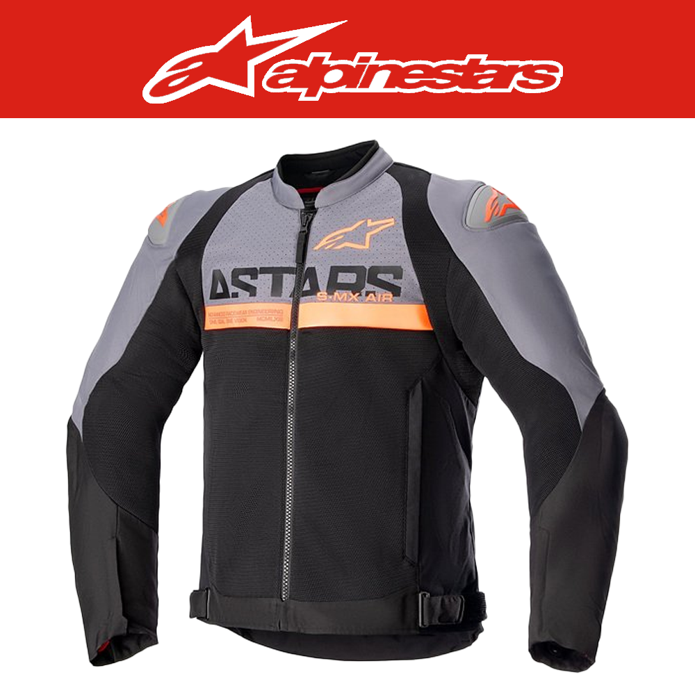 알파인스타 SMX AIR JACKET -DARK GRAY BLACK ORANGE FLUO 여름 매쉬자켓, 바이크, 라이딩, 오토바이 자켓, 아시안핏, 모터사이클, 바이크자켓