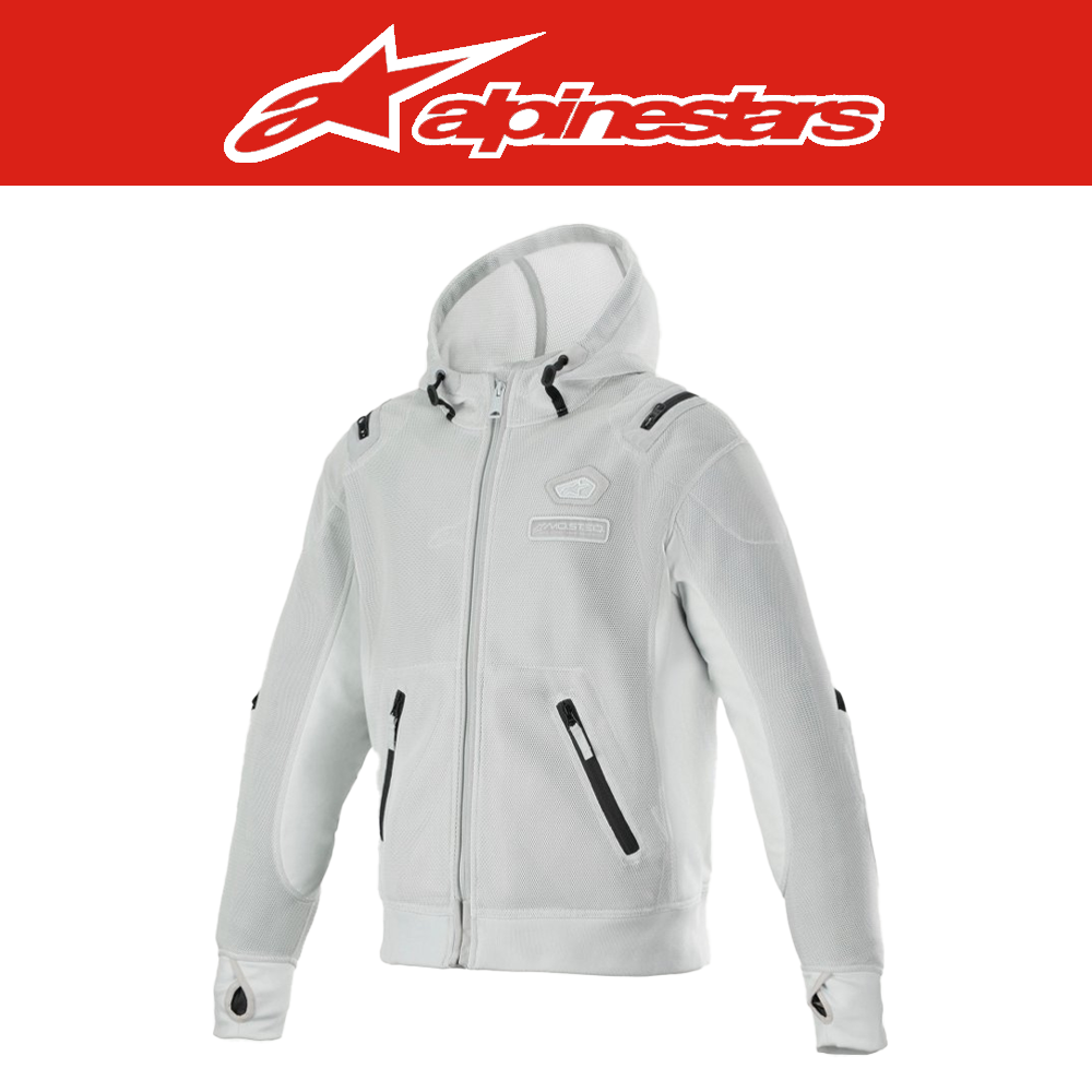 알파인스타 MOFLOW AIR TECH HOODIE MAN - GRAY 여름 매쉬자켓, 바이크, 라이딩, 오토바이 자켓, 아시안핏, 모터사이클, 바이크자켓