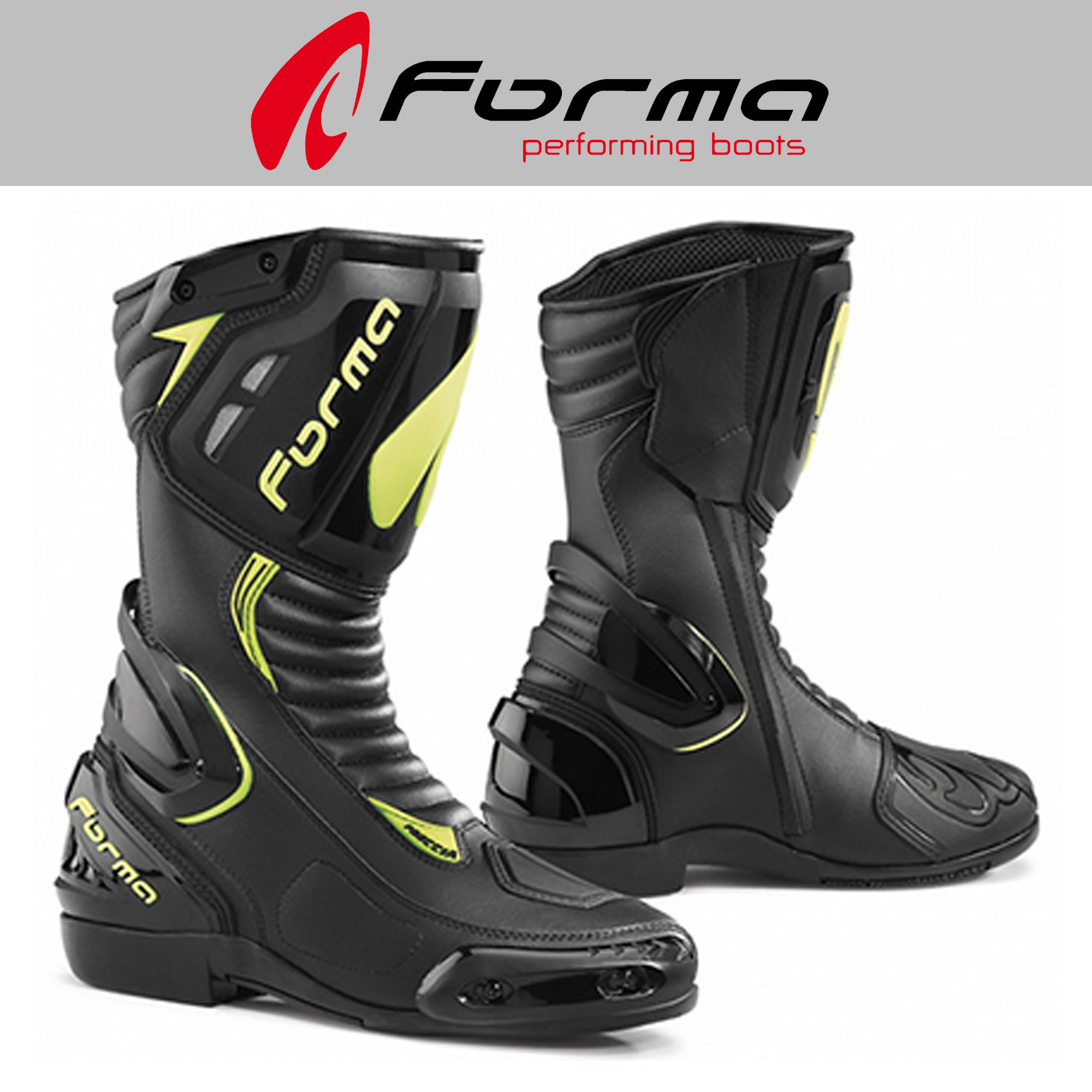 포르마 FRECCIA RACING BOOTS 블랙 옐로우 FORMA