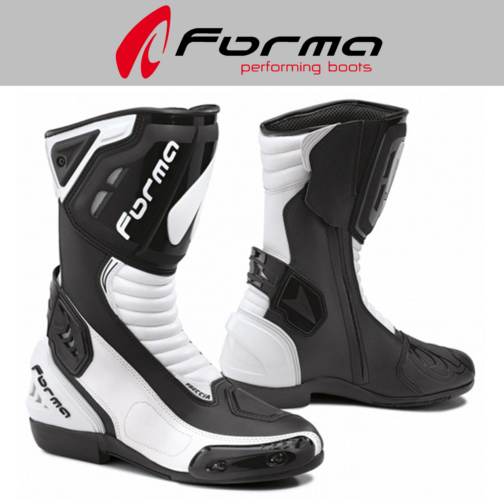 포르마 FRECCIA RACING BOOTS 블랙 화이트 FORMA