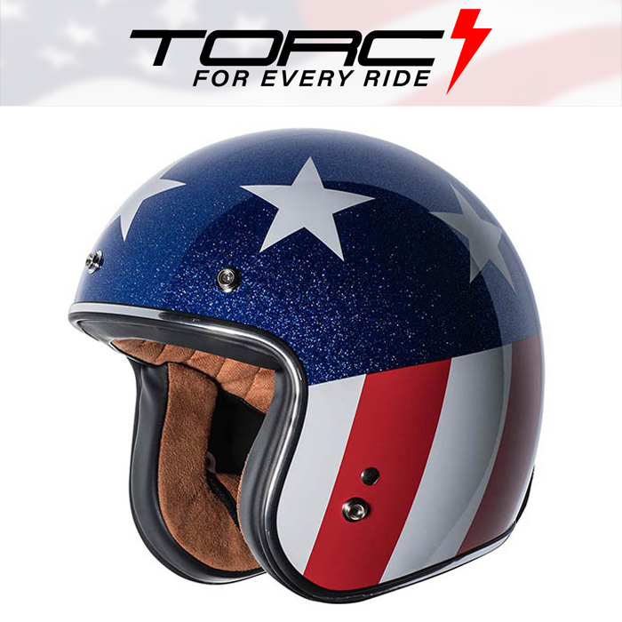 토크 T-50 헬멧 캡틴 베가스 RWB (바이저 증정) TORC CAPTAIN VEGAS 클래식 오픈페이스