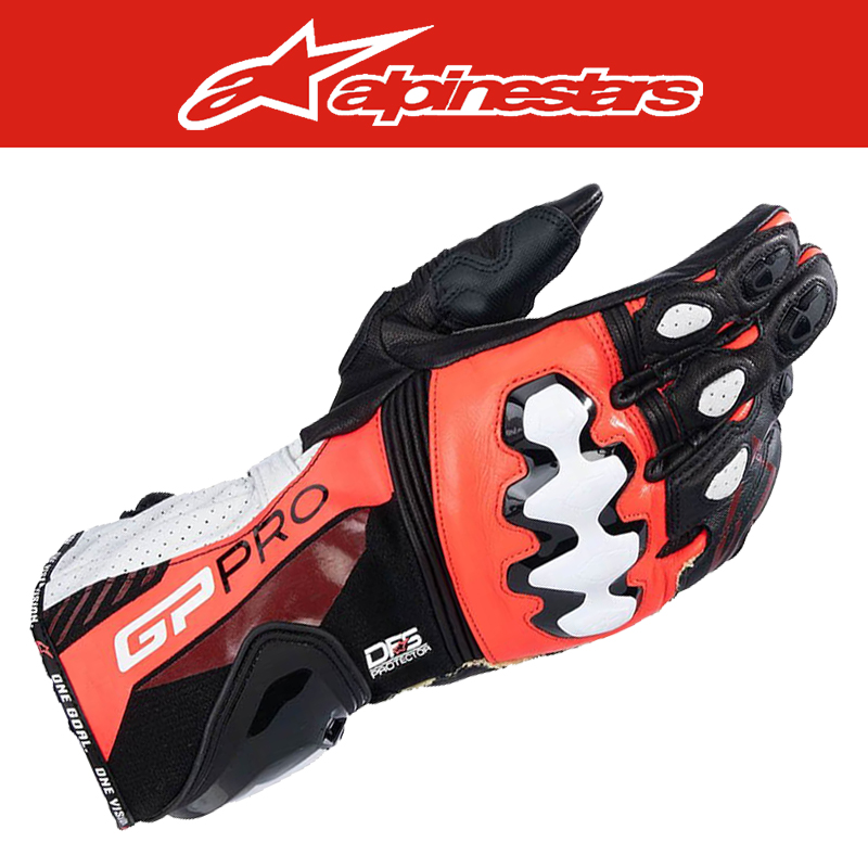 알파인스타 GP PRO R4 GLOVES - BLACK RED FLUO WHITE