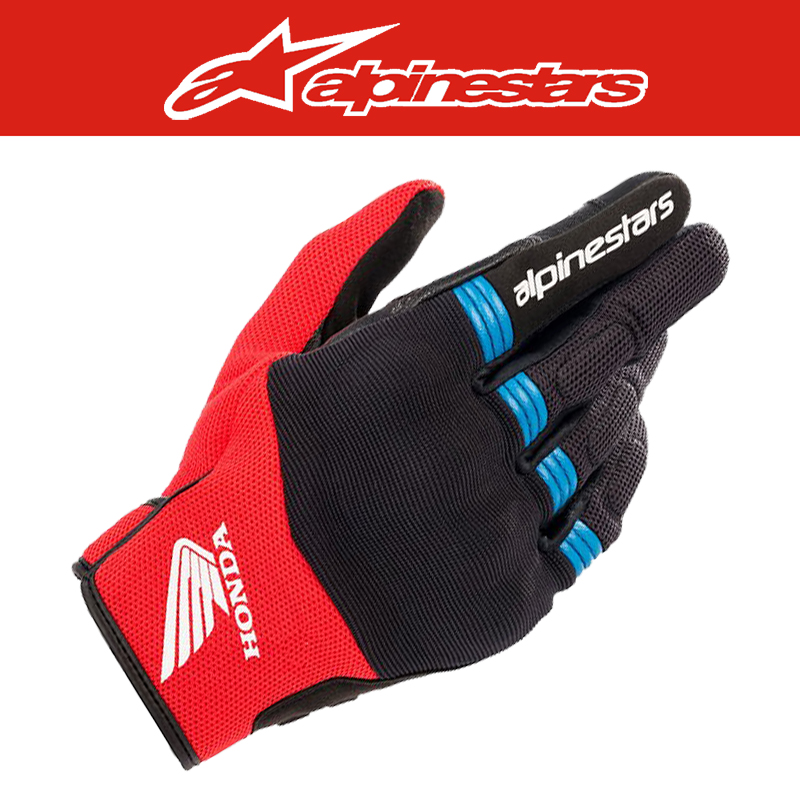 알파인스타 HONDA COPPER GLOVE - BLACK BRIGHT RED BLUE