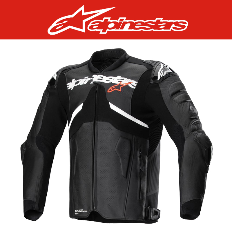 알파인스타 ATEM V5 LEATHER JACKET - BLACK WHITE