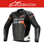 알파인스타 GP FORCE LEATHER JACKET AIRFLOW - BLACK WHITE RED FLUO 바이크 자켓, 가죽 자켓, 오토바이 자켓