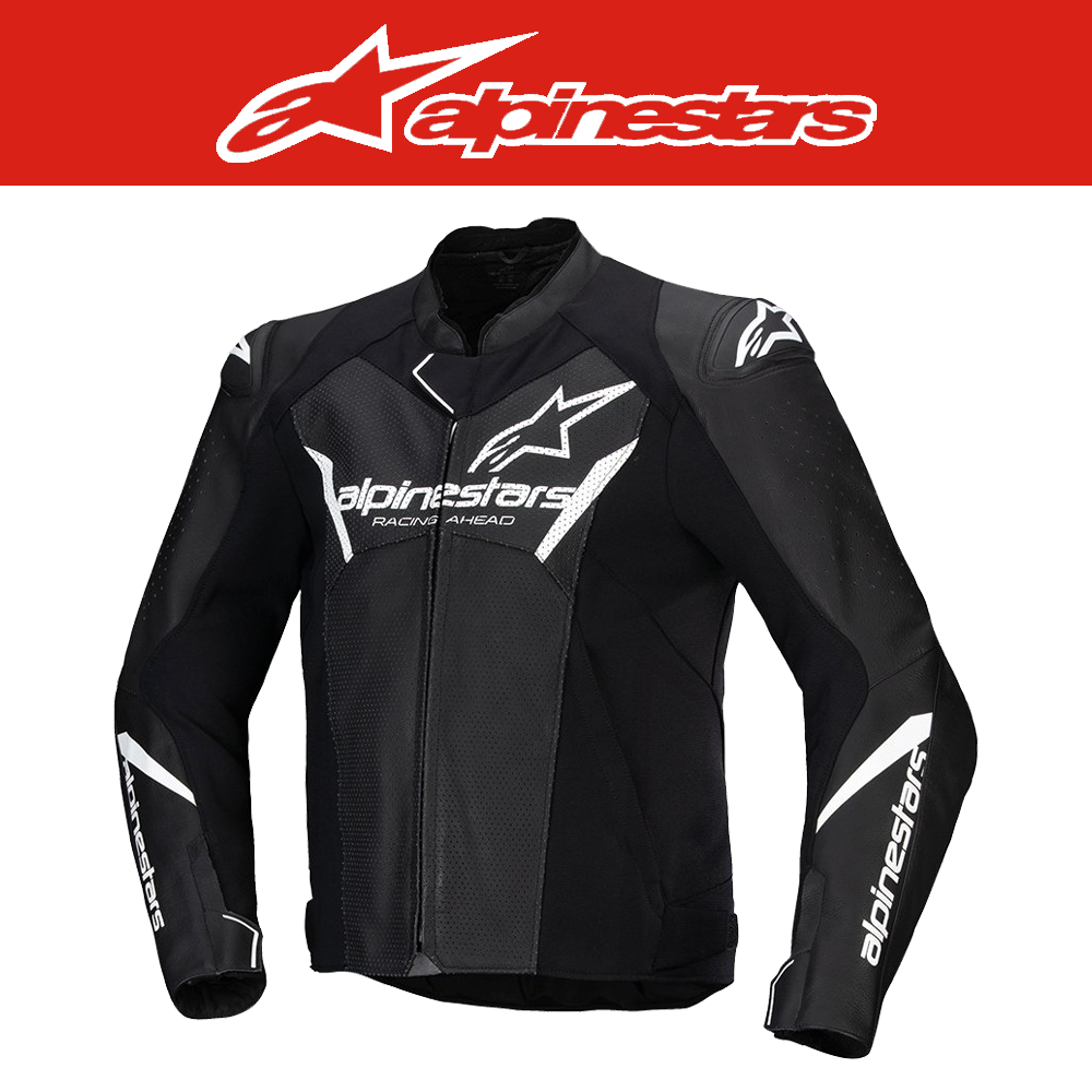 알파인스타즈 FASTER V3 LEATHER JACKET - BLACK WHITE 오토바이 자켓, 바이크 자켓, 가죽 자켓, 레이싱 자켓, 자켓