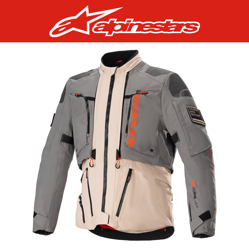 알파인스타즈 AMT-10R DRYSTAR XF JACKET - FUR GRAY PALE BROWN SPC ORANGE 오토바이 자켓, 바이크 자켓, 어드벤쳐 자켓, 자켓