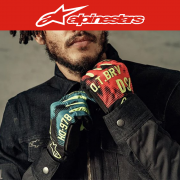 알파인스타 AS-DSL SHOTARO GLOVE - BLACK TURQUOISE RED FLUO
