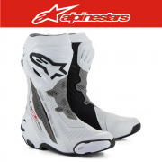 알파인스타즈 슈퍼테크 R 벤티드 부츠 화이트 미드 그레이 블랙 ALPINESTARS SUPERTECH R VENTED BOOTS WHITE MID GRAY BLACK 레이싱 최상급 롱부츠