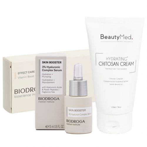 [속건조케어 SET] 하이드라부스트앰플( 24*2ml)+3%히알루로닉 콤플렉스세럼 50ml +뷰티메드 키토산크림 150ml