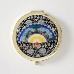 한국 전통기념품 금장 버튼 자개 손거울 외국인선물