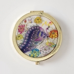 한국 전통기념품 금장 버튼 자개 손거울 외국인선물