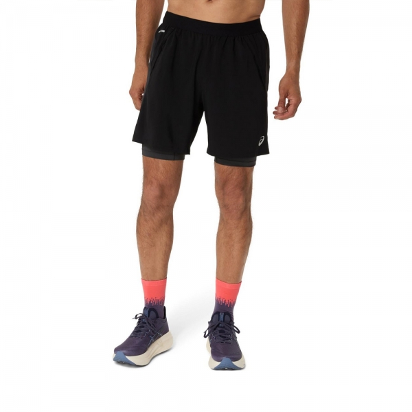 아식스 남성 로드 2IN1 5인치 쇼츠 (2011D246 001)