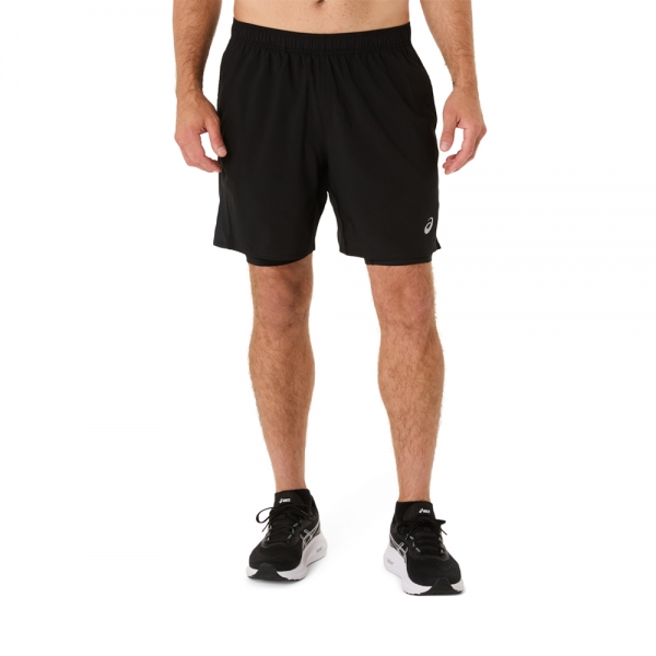 아식스 남성 실버 2IN1 7인치 쇼츠 (2011D234 001)