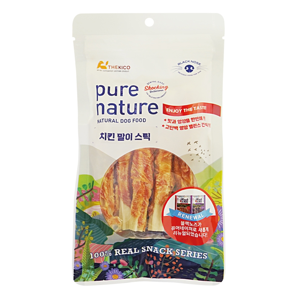 더키코 퓨어네이쳐 블랙노즈 치킨말이스틱 5P