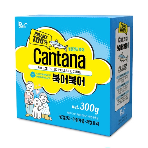 칸타나 동결건조 북어북어 큐브 300g