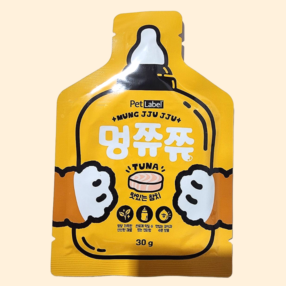 펫라벨 멍쮸쮸 짜먹는강아지간식 참치 30g