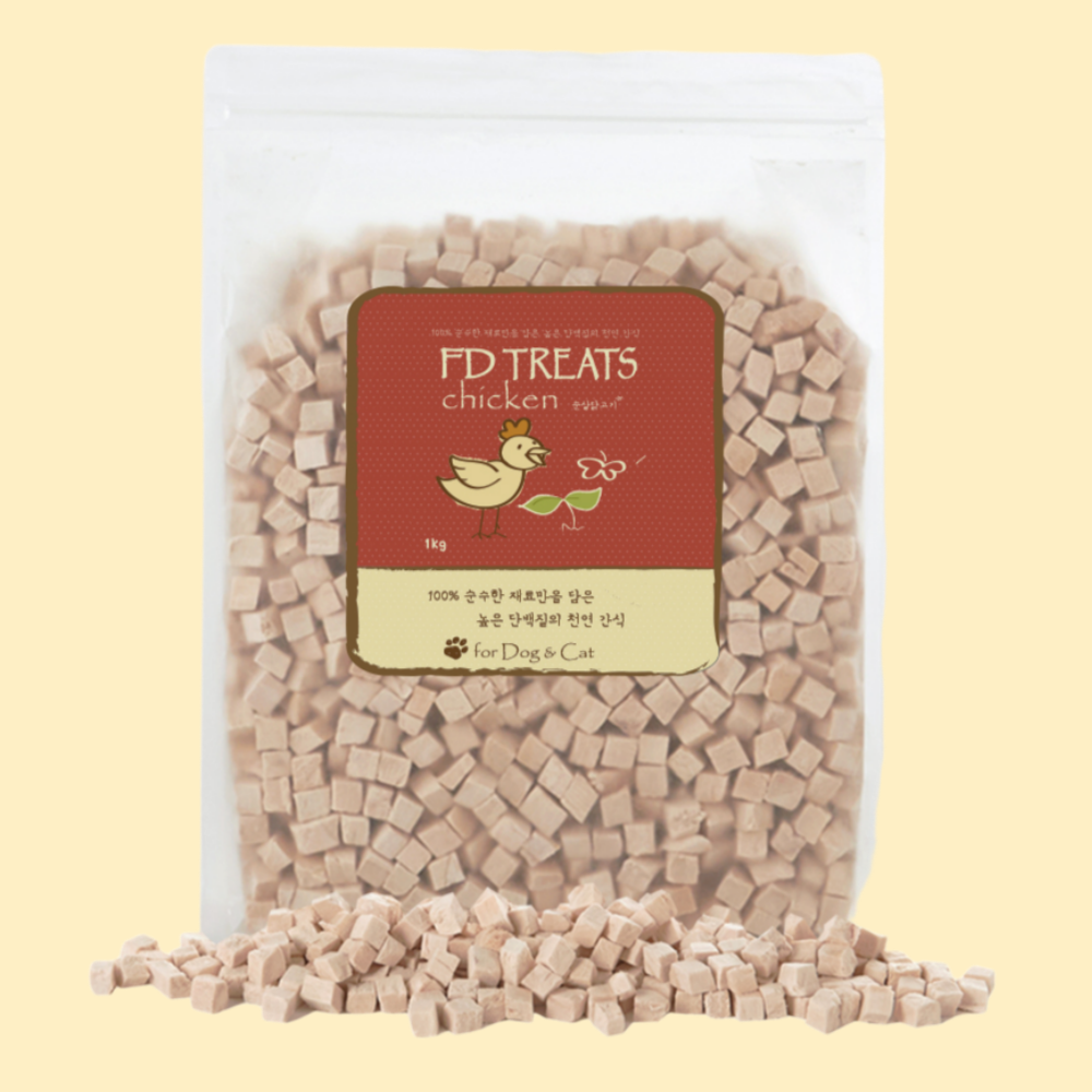 에프디트릿 FD트릿 동결건조 순살 닭고기 1kg