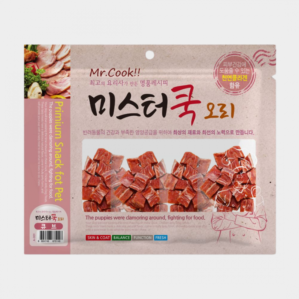 미스터쿡 대용량간식 오리큐브 300g
