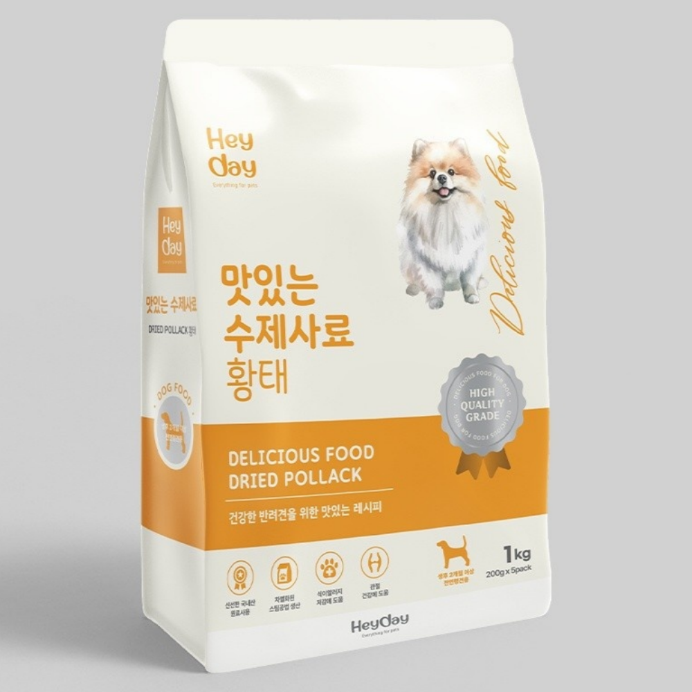 헤이데이 맛있는 강아지 수제사료 황태 1kg