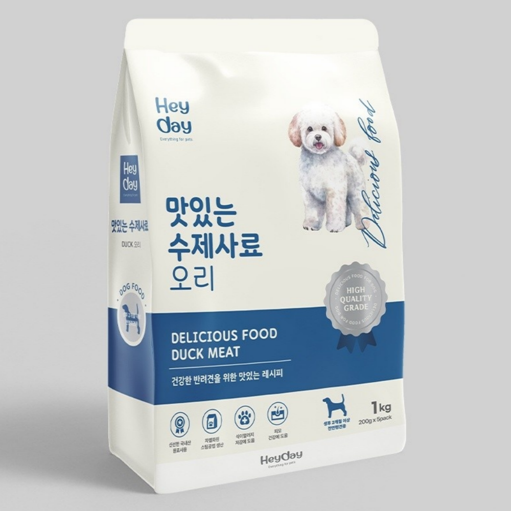 헤이데이 맛있는 강아지 수제사료 오리 1kg
