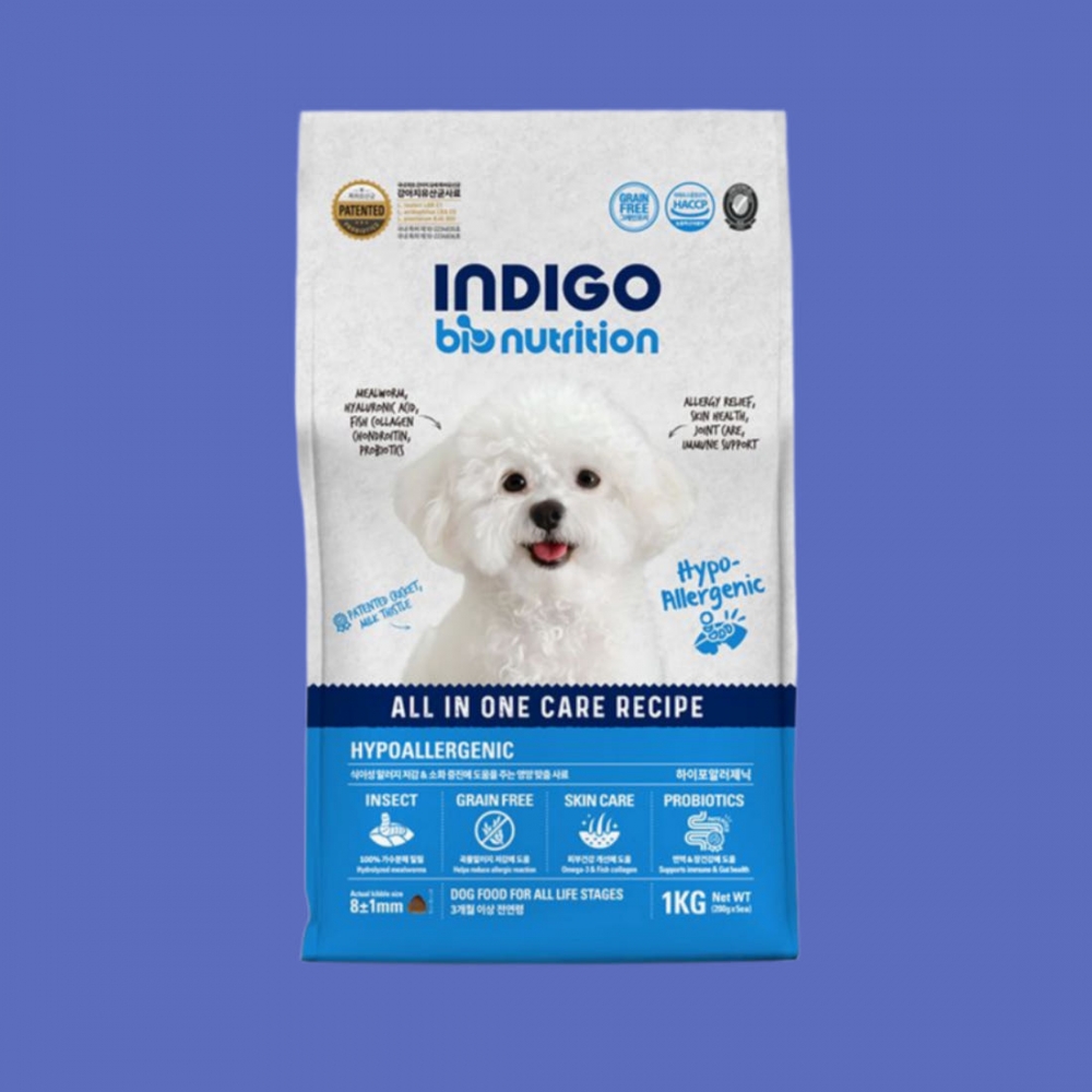 인디고 독 바이오뉴트리션 유기농사료 하이퍼 인섹트 1kg