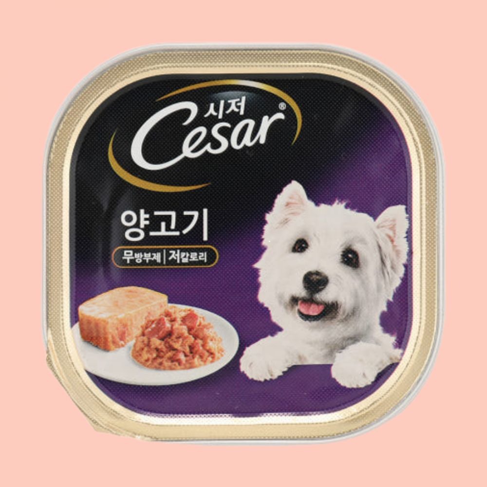 시저 강아지 습식사료 양고기 100g