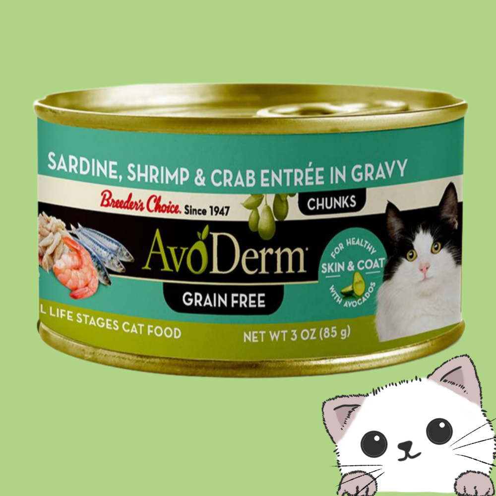 아보덤 캣 내추럴 그레인프리 주식캔 정어리+새우+게살 85g