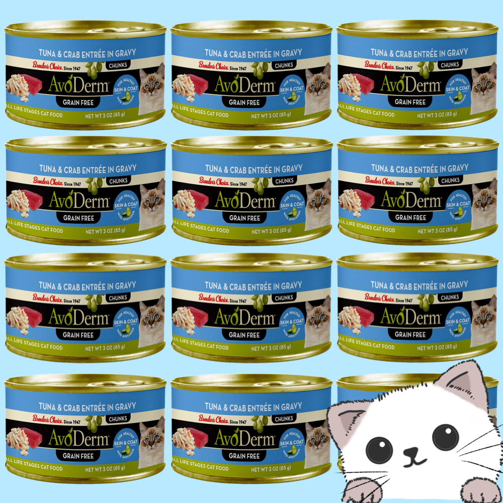 아보덤 캣 내추럴 그레인프리 주식캔 참치+게살 85gX12개