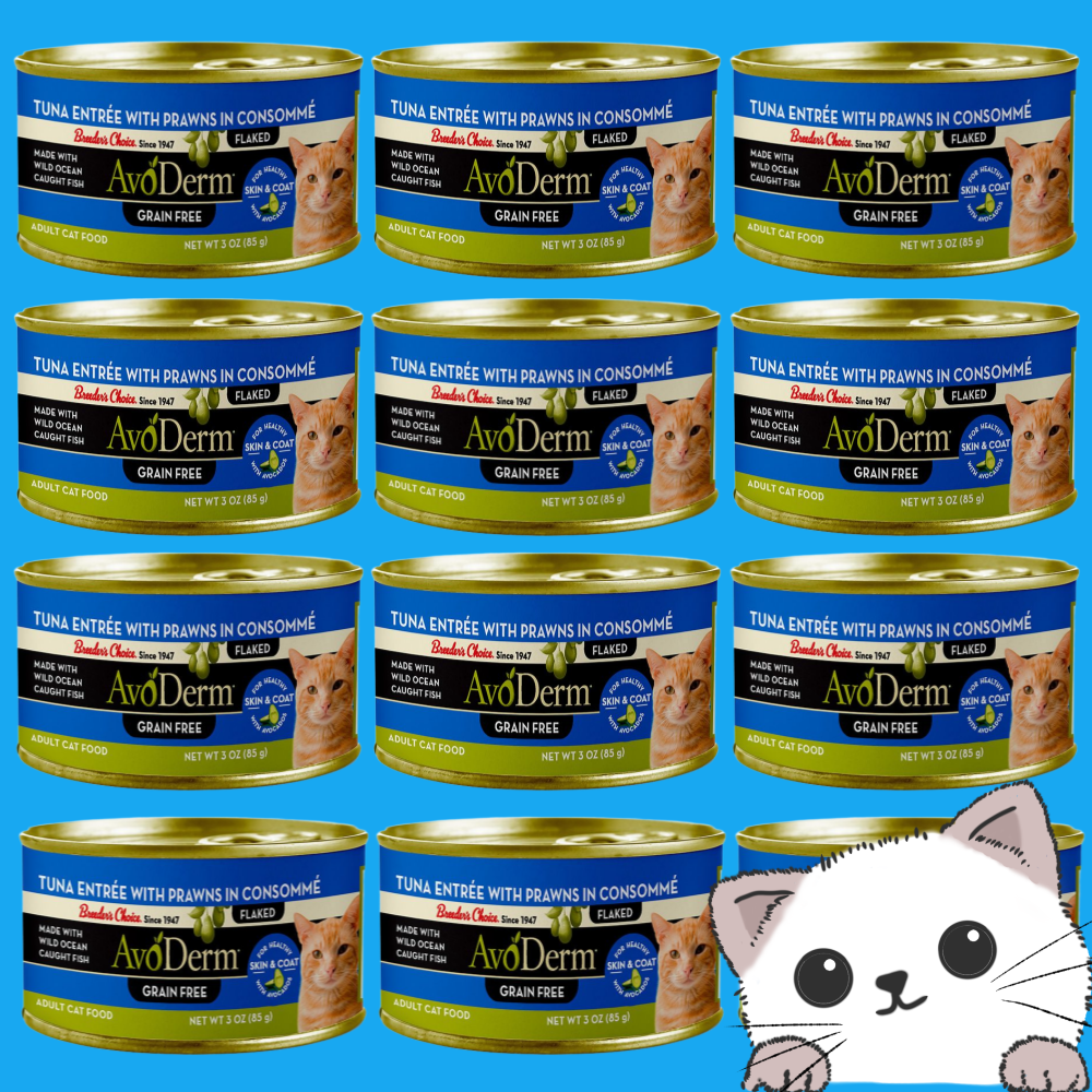 아보덤 캣 내추럴 그레인프리 주식캔 참치+새우 85gX12개