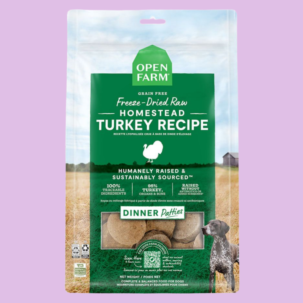 오픈팜 독 동결건조 패티 칠면조 496g