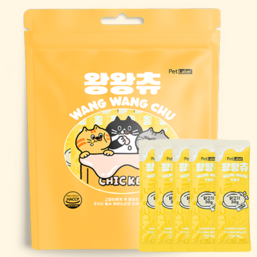펫라벨 왕왕츄 국내산 대용량츄르 닭고기 (30gX10개) 300g