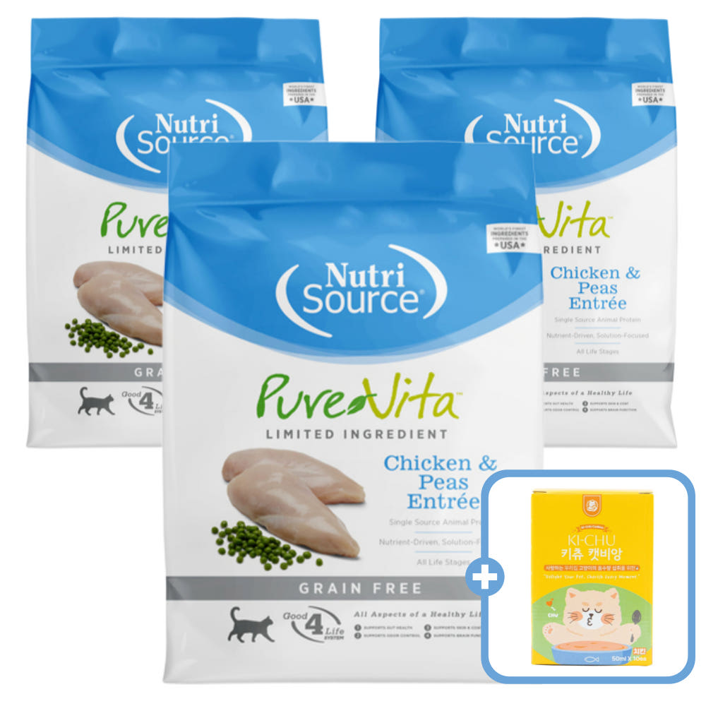 퓨어비타 캣 그레인프리 치킨 1.81kgX3개