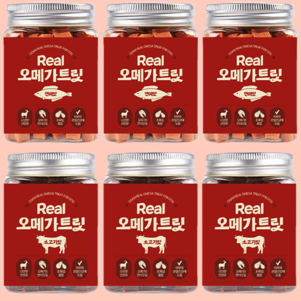 오담 리얼 오메가+산양유 트릿 180gX6개 SET