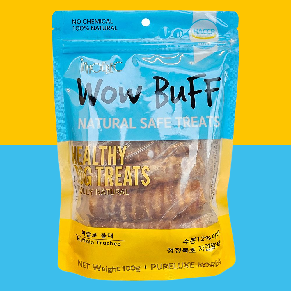 인호벡 냉장생육 저온건조 천연간식 와우버프 버팔로 울대 10cm 100g