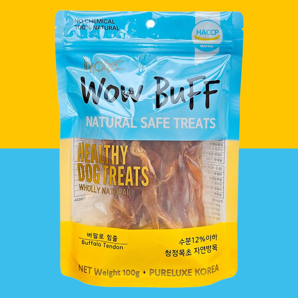 인호벡 냉장생육 저온건조 천연간식 와우버프 버팔로 힘줄 니 100g