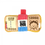 패리스독 럭키머니 토이 바스락+삑삑이+노즈워크 1P (색상랜덤발송)