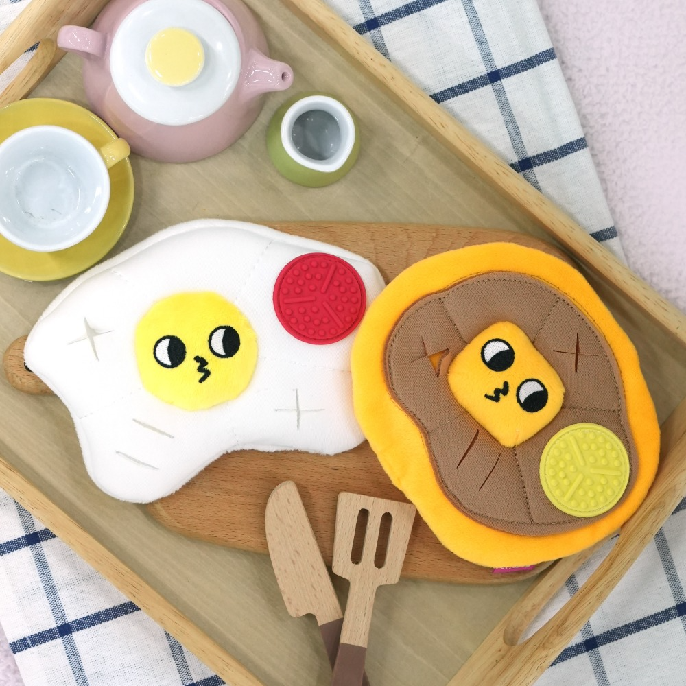 패리스독 아침식사 간식놀이 토이 바스락+삑삑이+노즈워크 1P (색상랜덤발송)