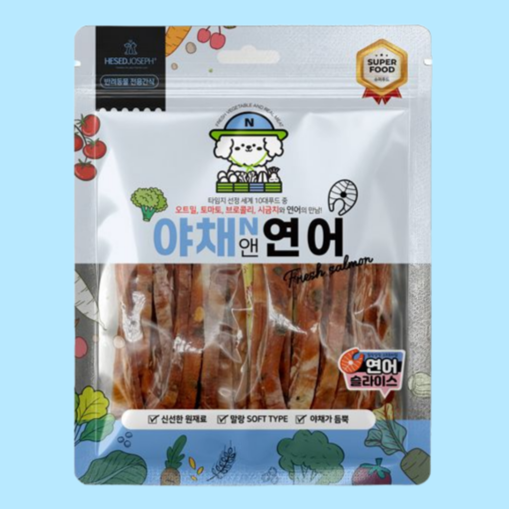헤세드요셉 슈퍼푸드 야채시리즈 야채+연어 슬라이스 160g