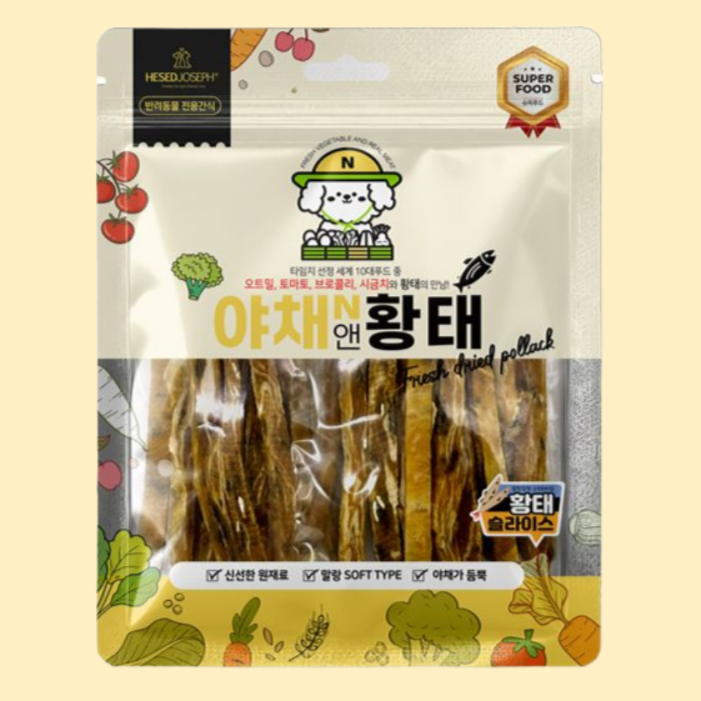 헤세드요셉 슈퍼푸드 야채시리즈 야채+황태 슬라이스 160g
