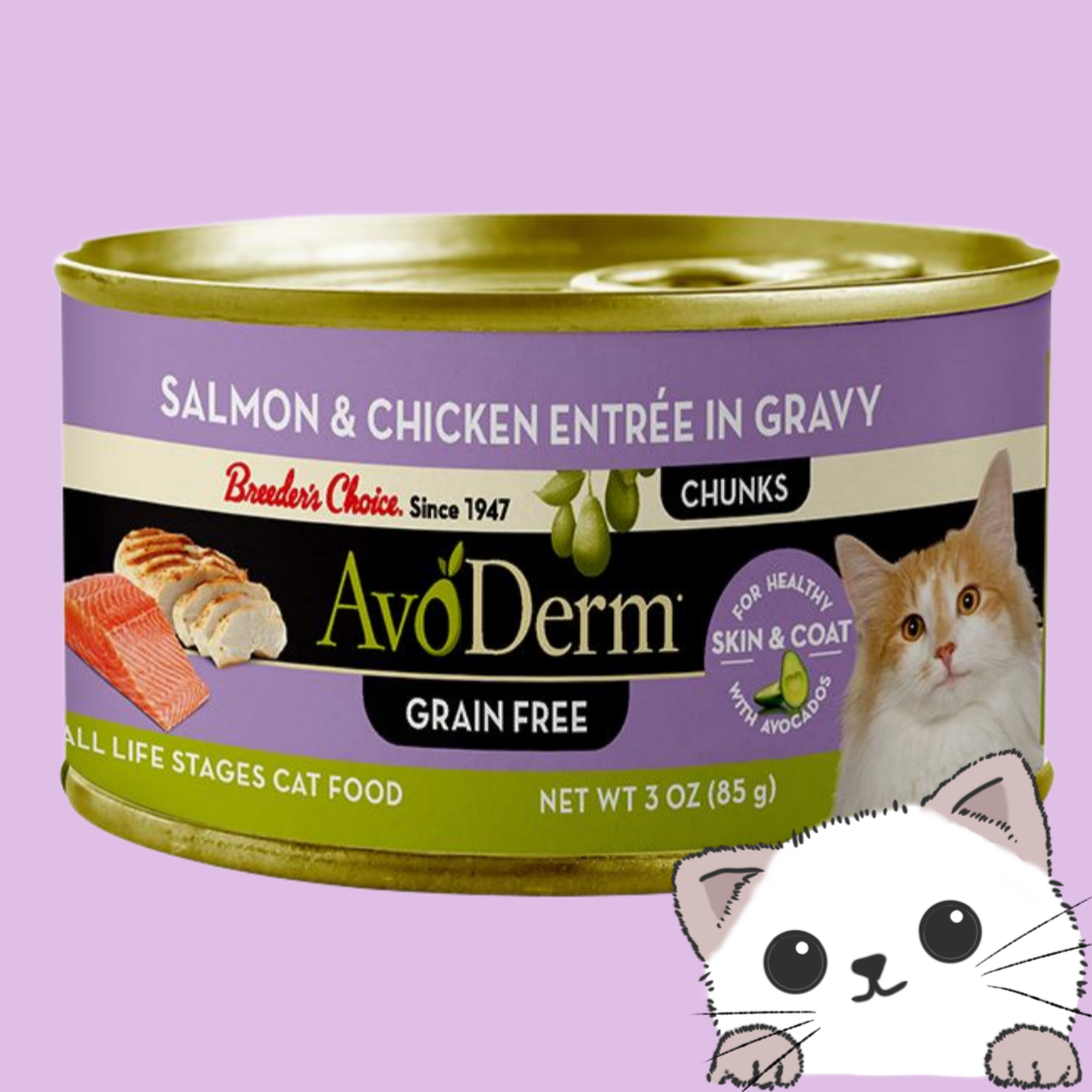 아보덤 캣 내추럴 그레인프리 주식캔 연어+치킨 85g