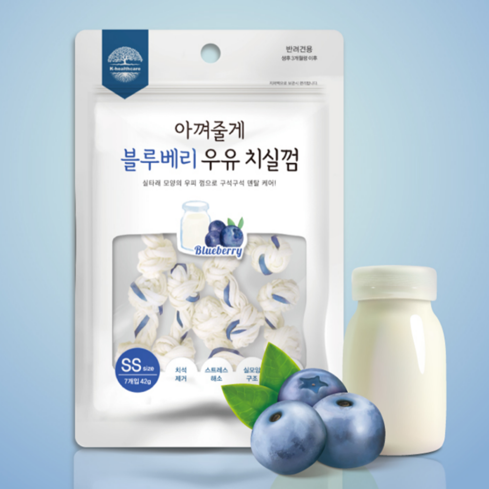 굿데이 아껴줄게 치실껌 블루베리+우유 SS 7P 42g