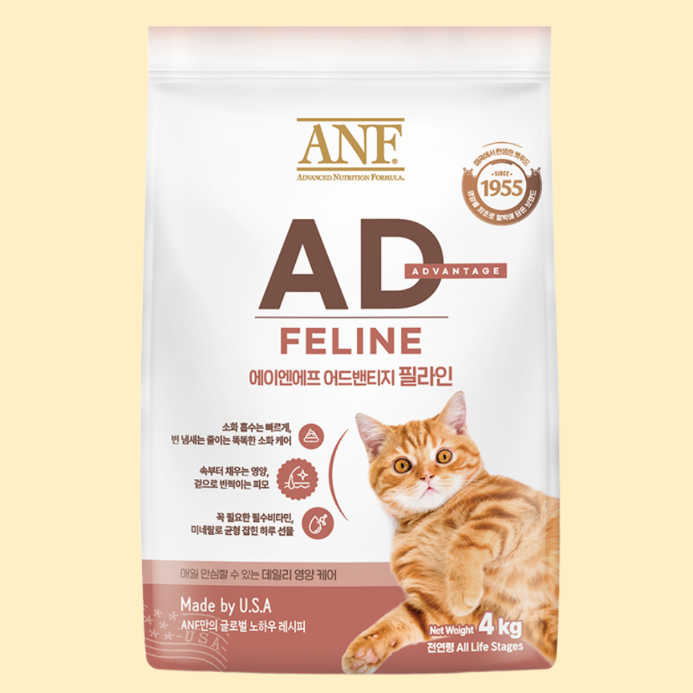 ANF 캣 AD 어드밴티지 필라인 고양이사료 4kg