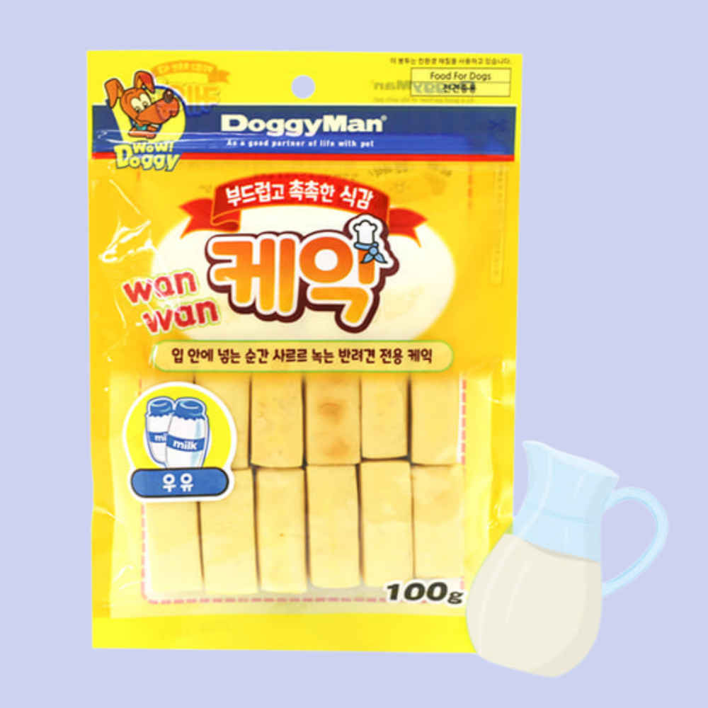 도기맨 벌꿀 케익 촉촉하고 부드러운 강아지간식 우유 100g