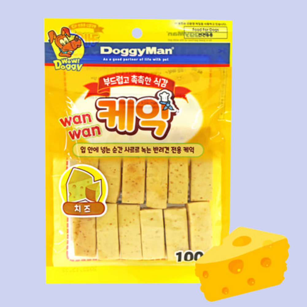 도기맨 벌꿀 케익 촉촉하고 부드러운 강아지간식 치즈 100g