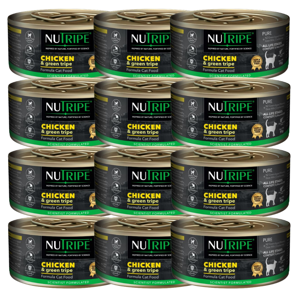 뉴트라이프 퓨어 고양이주식캔 치킨&그린트라이프 95gX12개